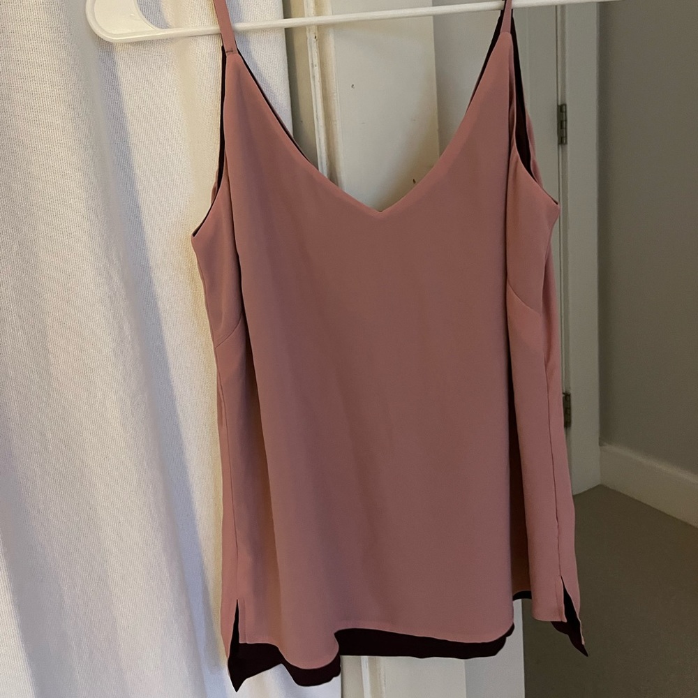 Reversible pink and purple tank top